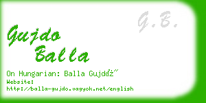 gujdo balla business card